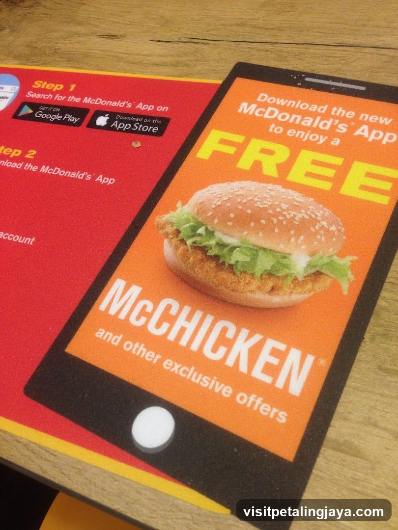McDonald's App Promotion Flyer