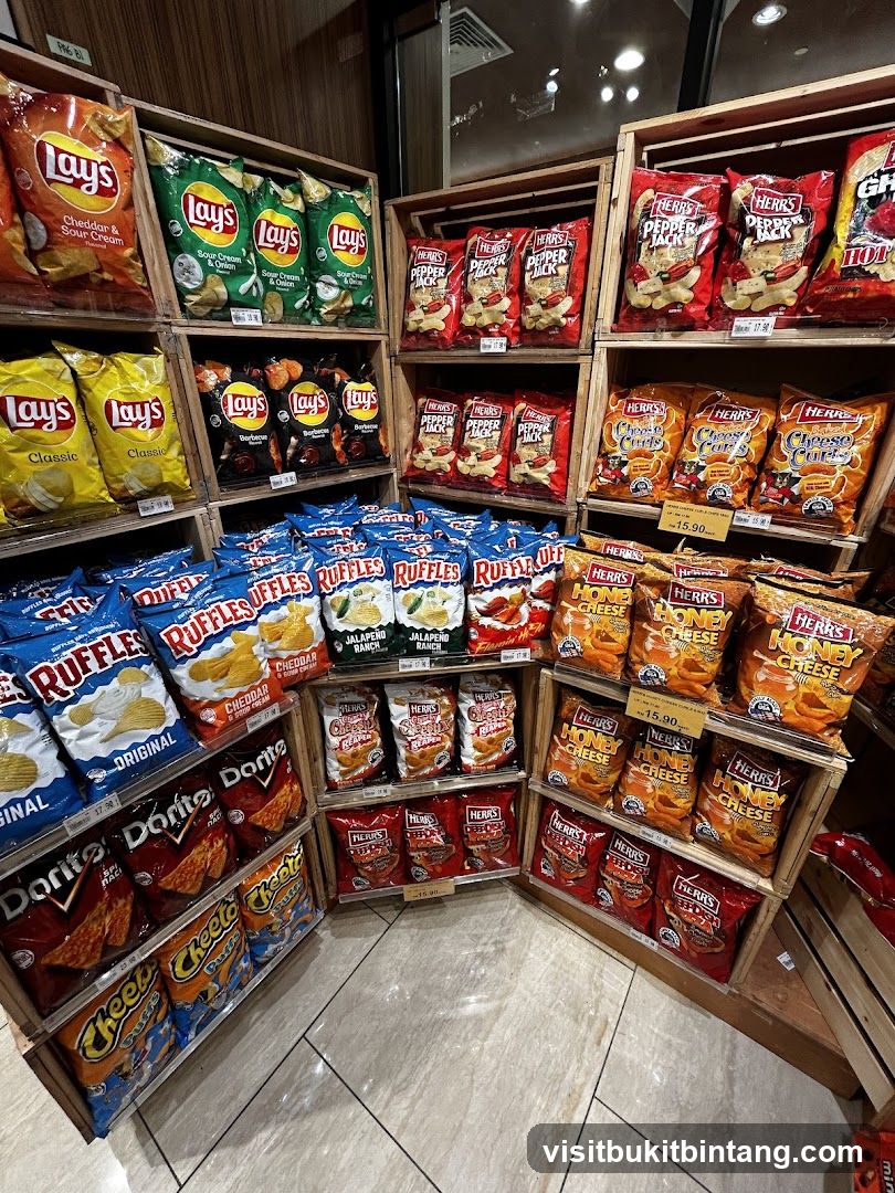 Assortment of Potato Chips and Snacks