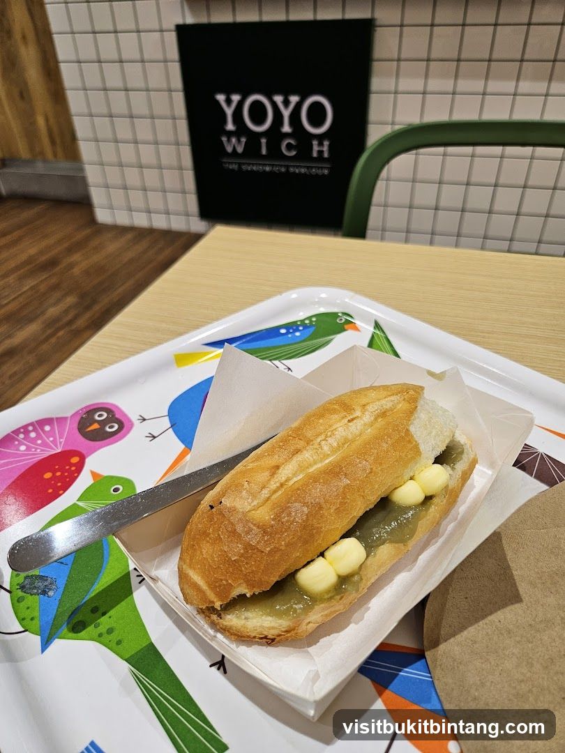Sandwich on a tray
