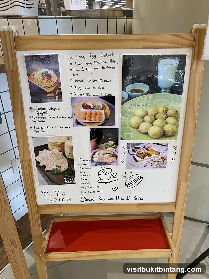 Menu Board with Food Photos