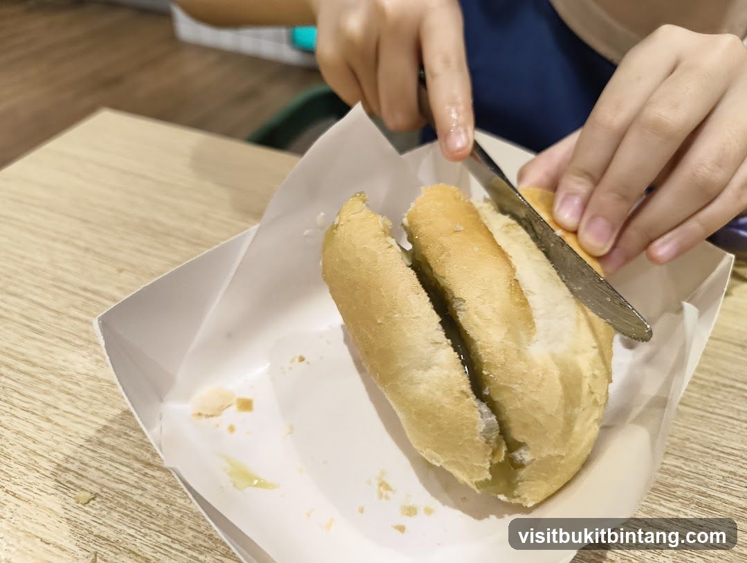 Cutting a sandwich