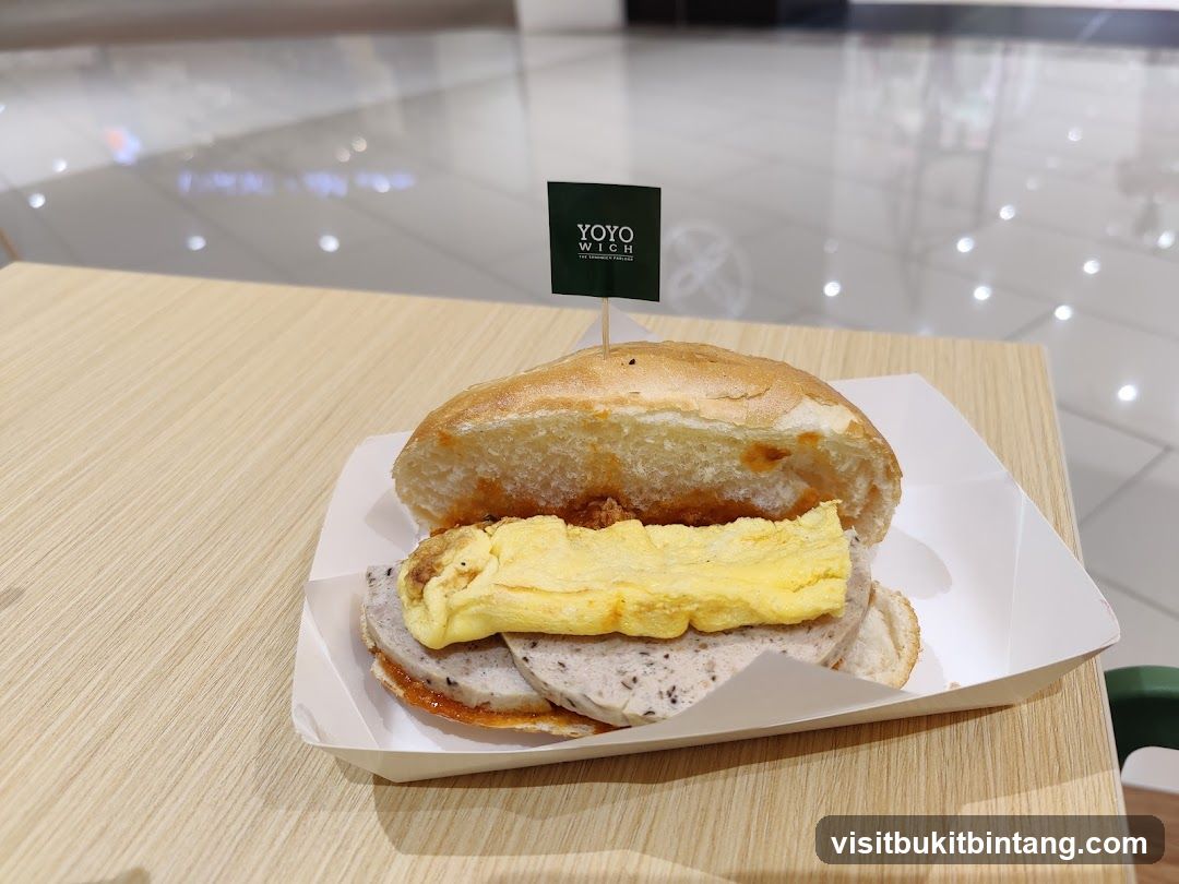 Sandwich with a flag