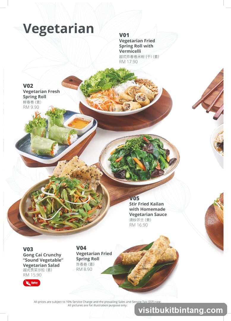 Vegetarian Menu
