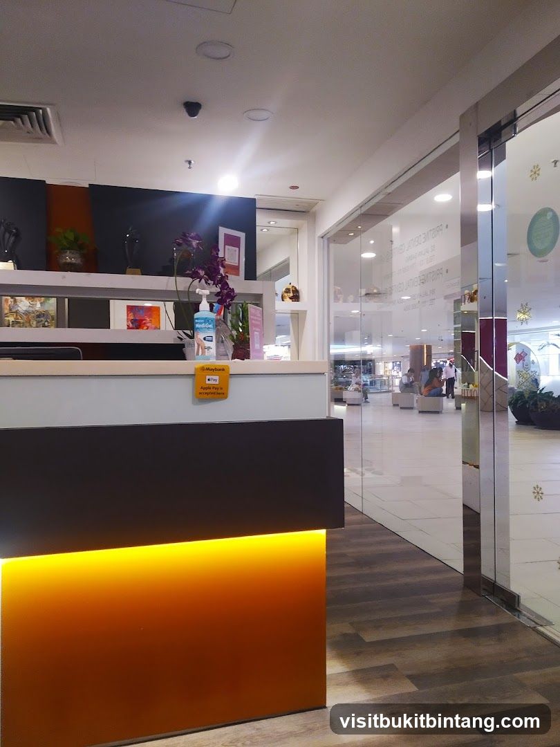 Reception Desk with Floral Arrangement
