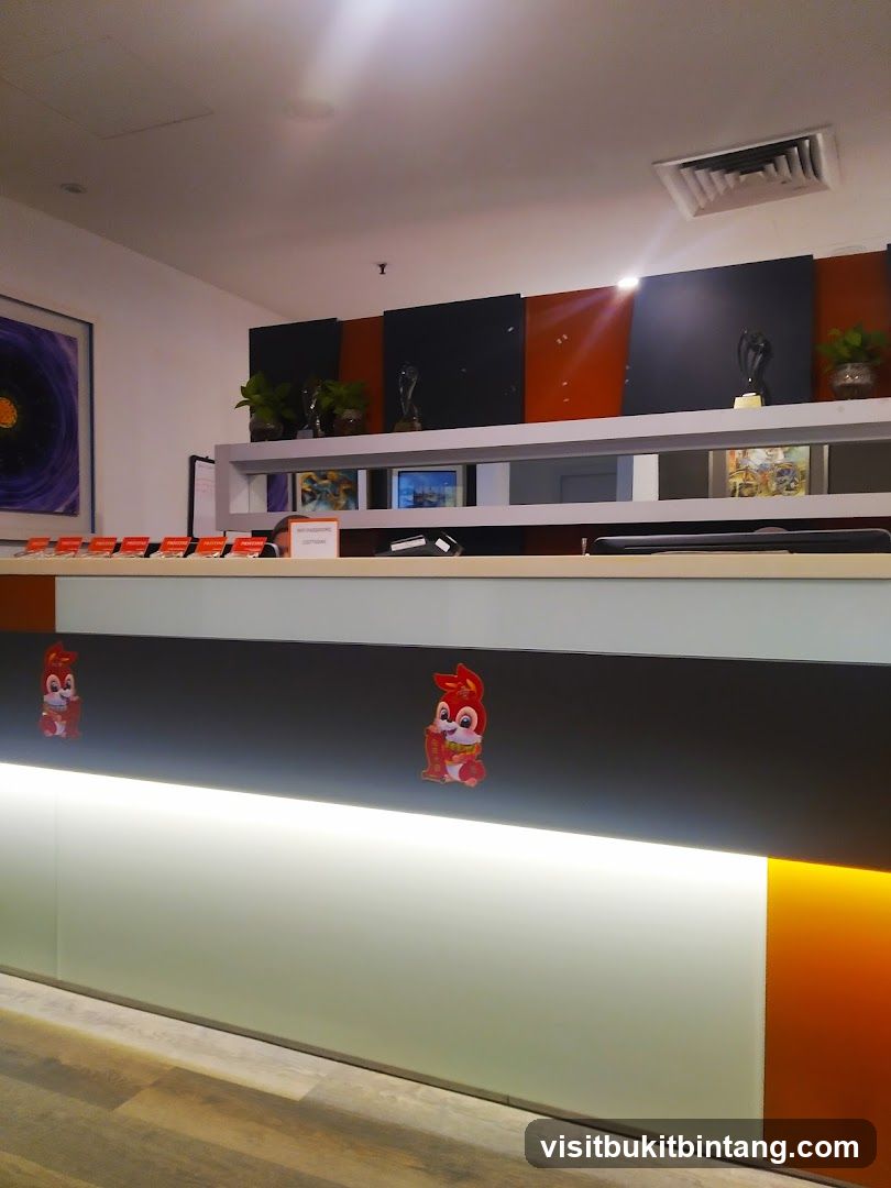 Reception Desk with Decorations