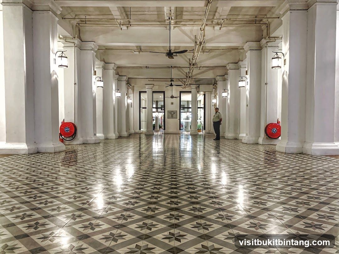 Grand Hallway with Ornate Flooring