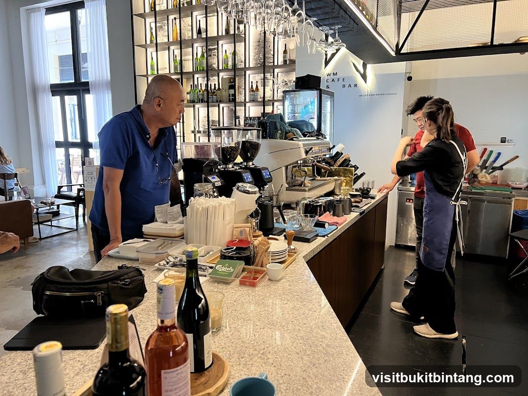 Cafe Interior with Staff
