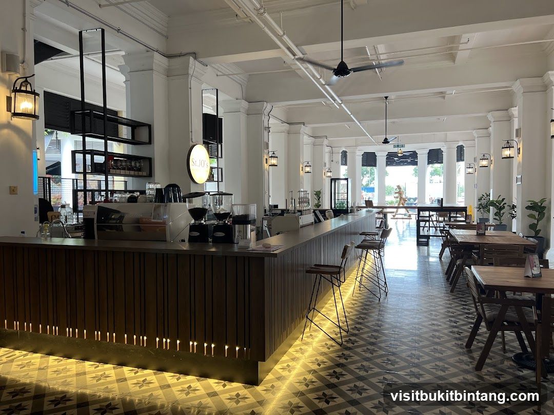 Cafe Interior with Bar and Seating