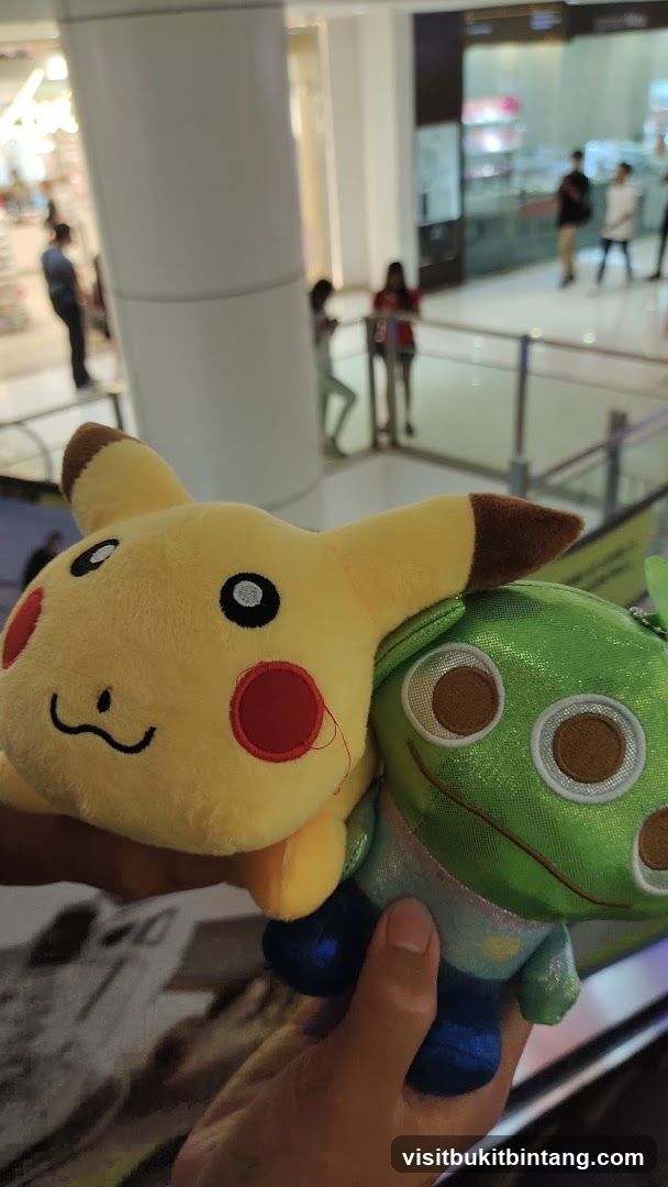 Pikachu and other plush toys