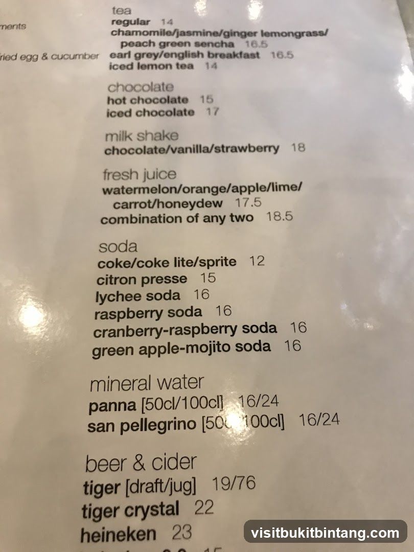 Beverage Menu