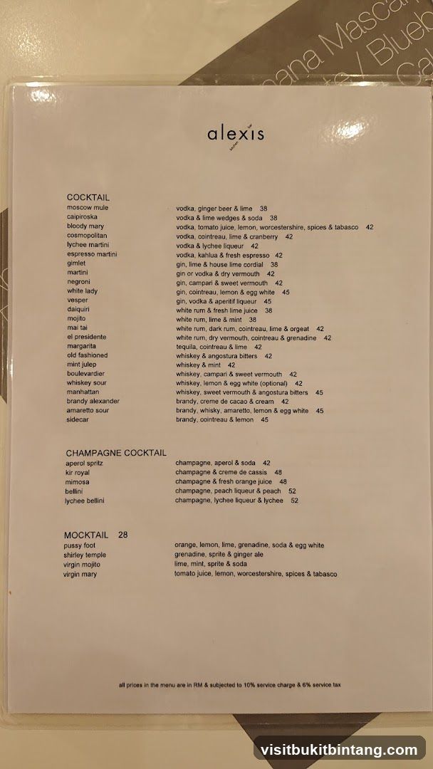 Alexis Menu