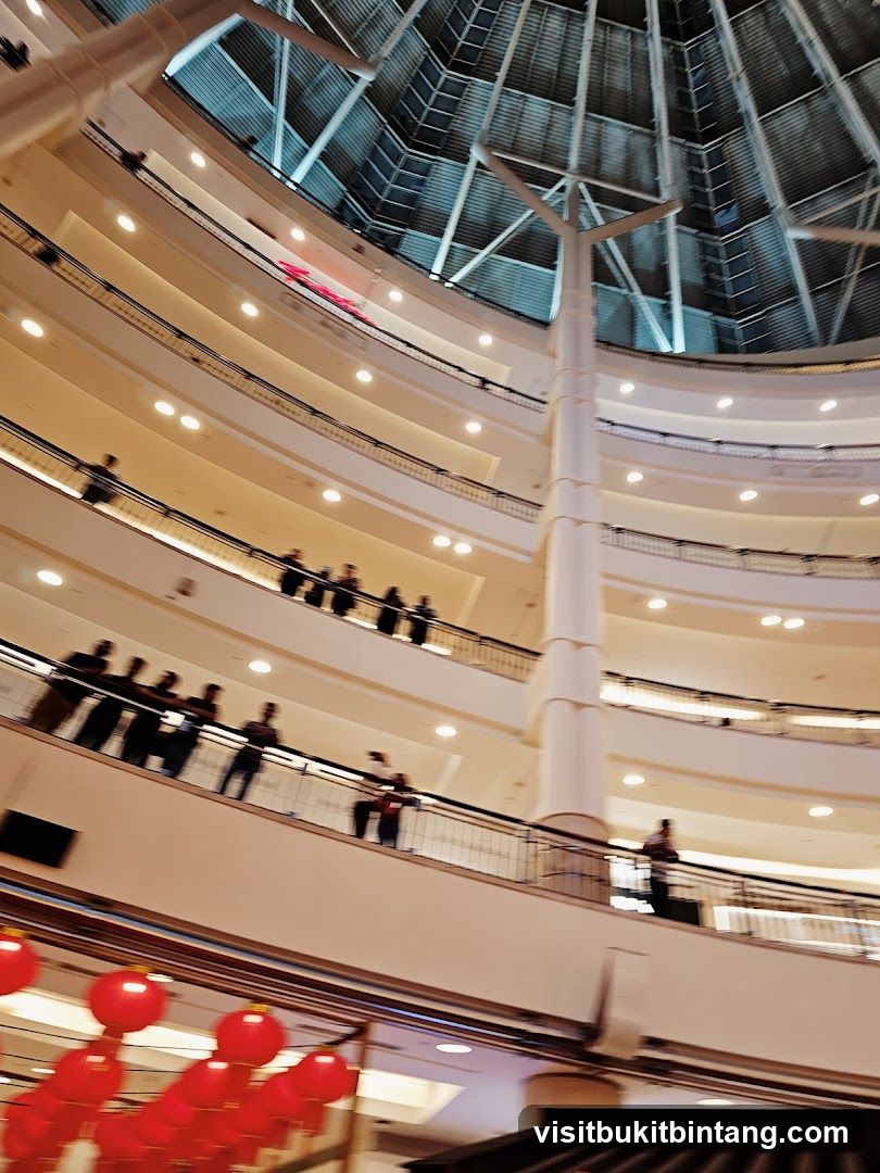 Interior of a multi-level shopping mall