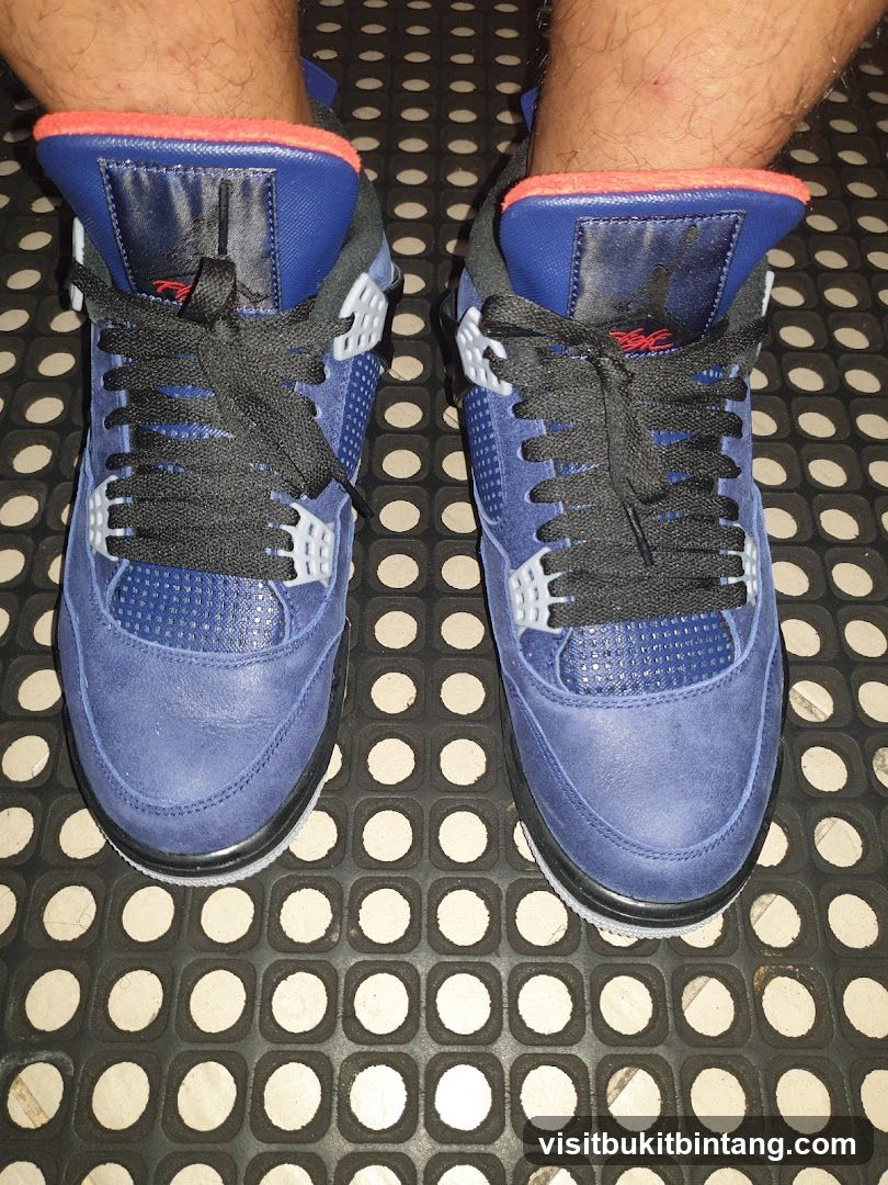 Blue and Red Sneakers