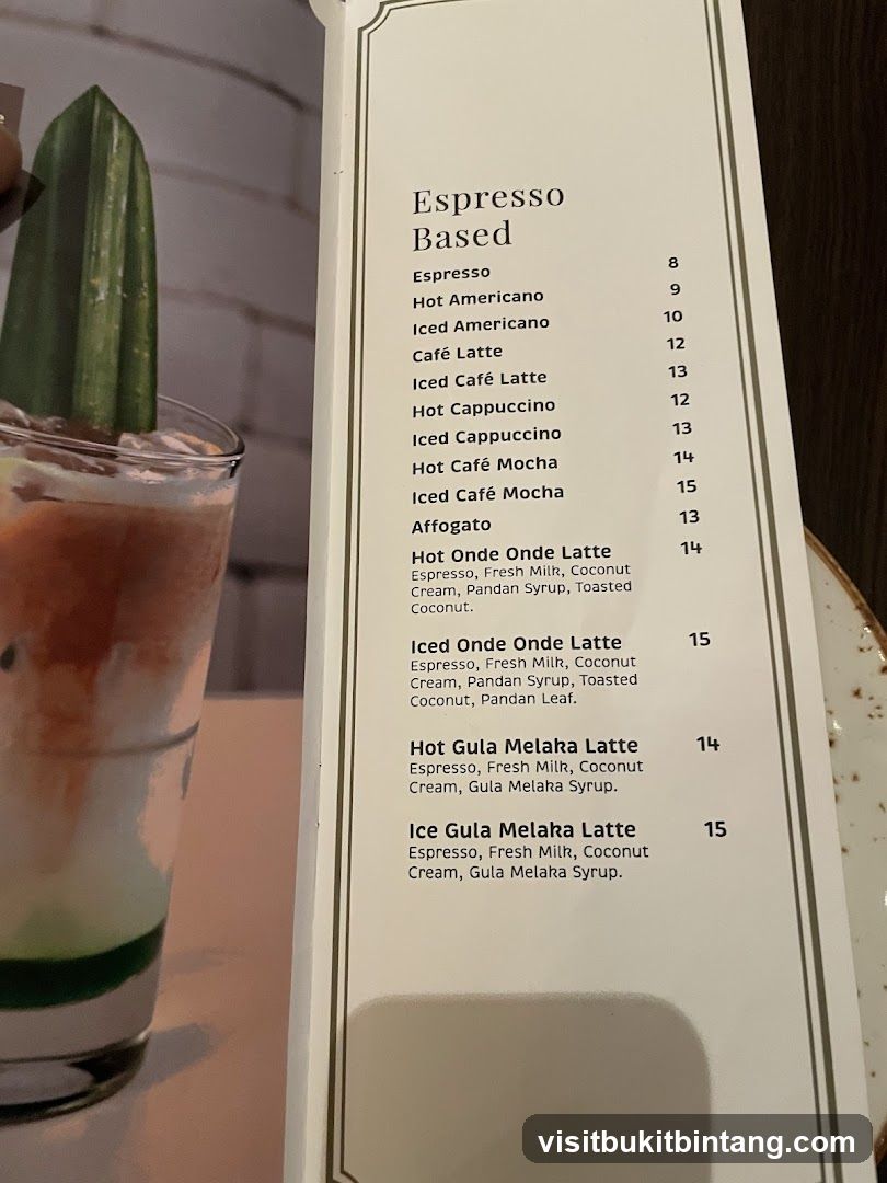 Espresso Based Menu