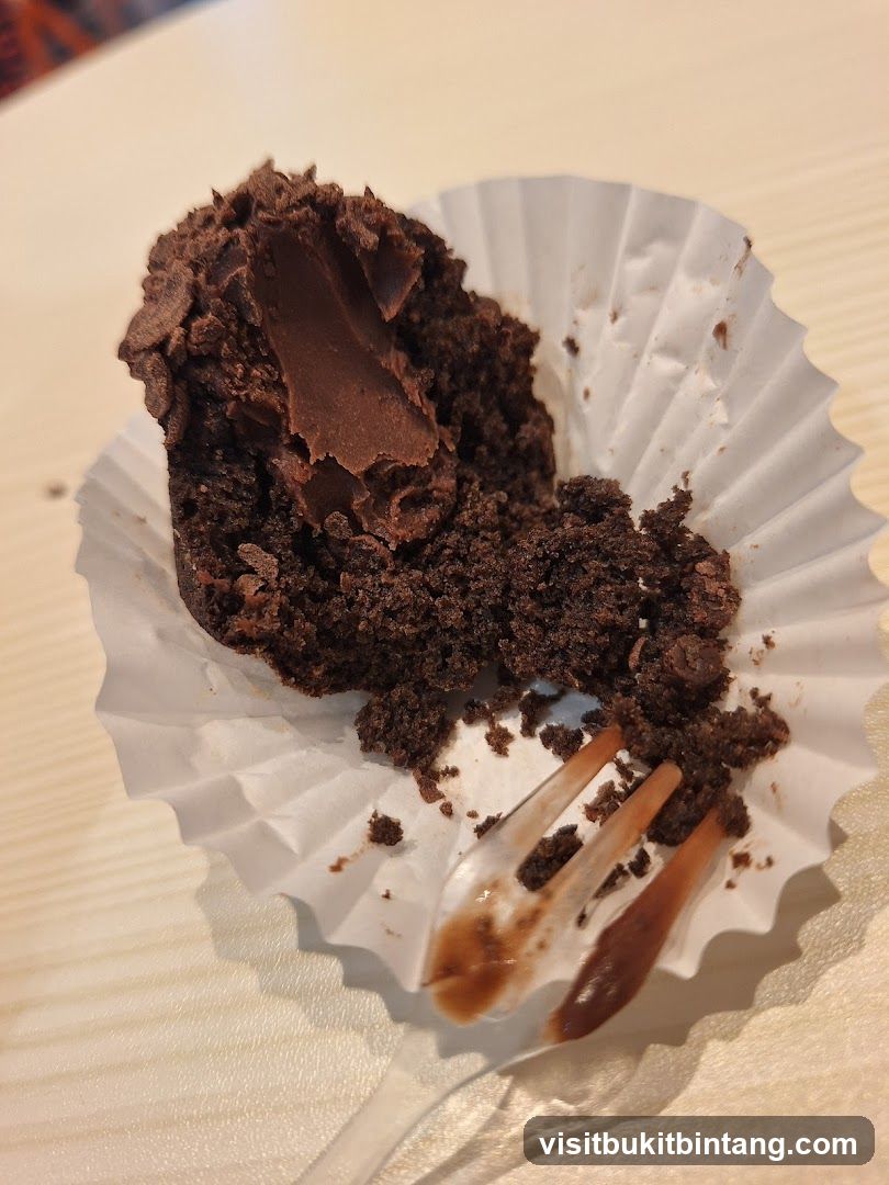 Partially Eaten Chocolate Cupcake