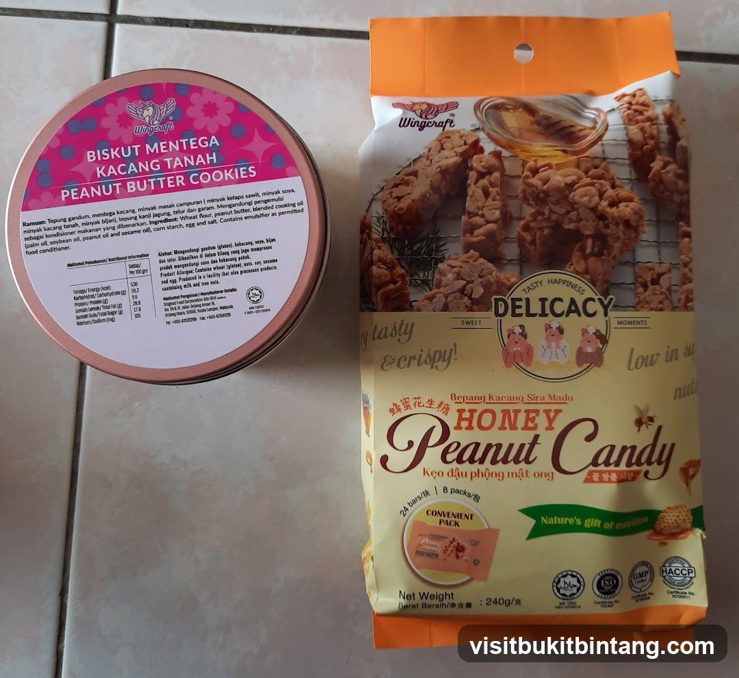 Wingcraft Peanut Butter Cookies and Honey Peanut Candy