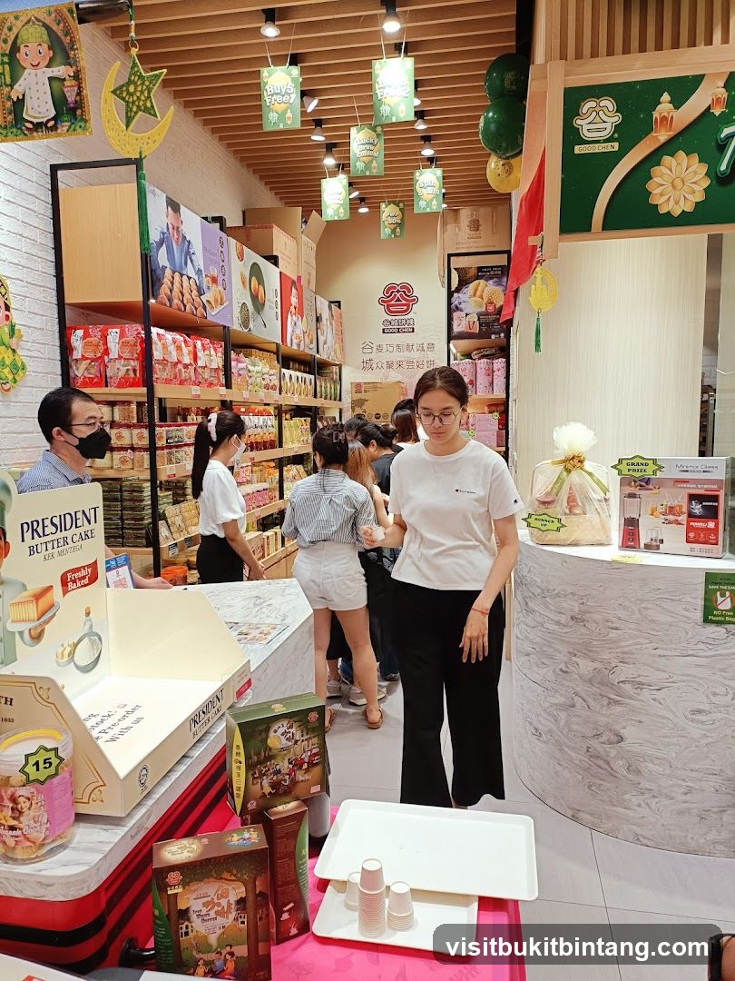 Store Interior with Products and Shoppers
