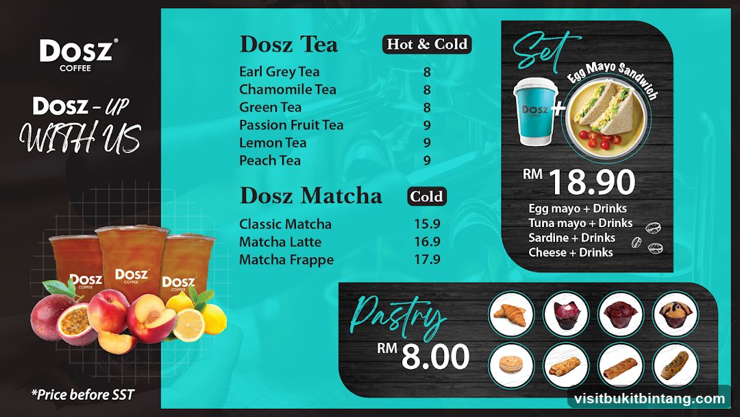 Dosz Coffee Menu