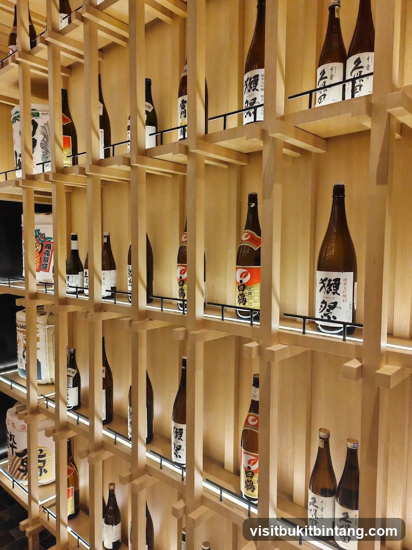 Sake Bottles Display