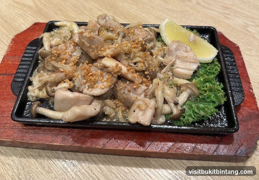 Sizzling Chicken and Mushroom Dish