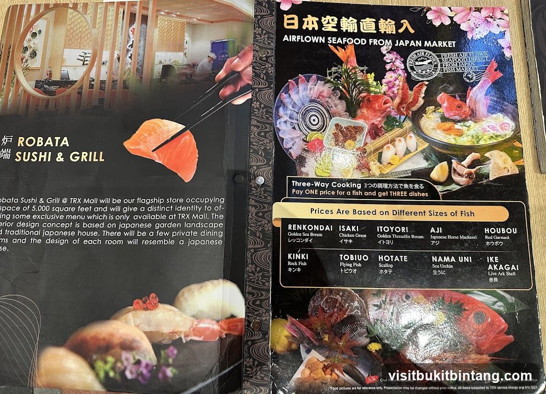 Robata Sushi & Grill Menu