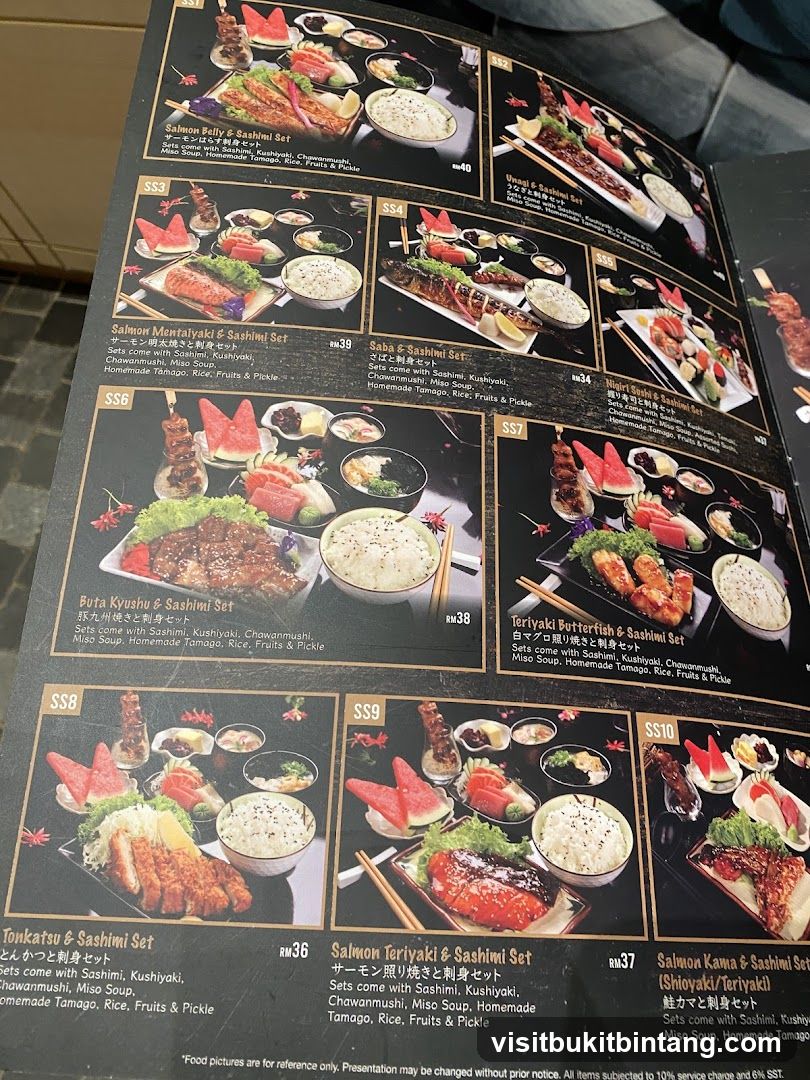 Japanese Set Menu