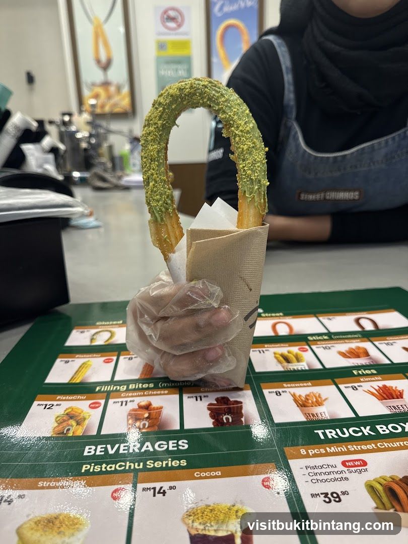 Churro with Pistachio Topping