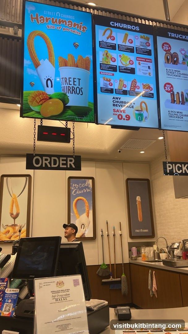 Street Churros Menu and Counter