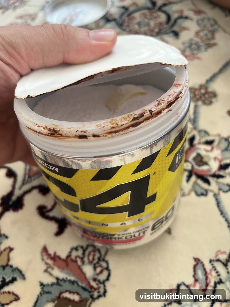 Opened Supplement Container