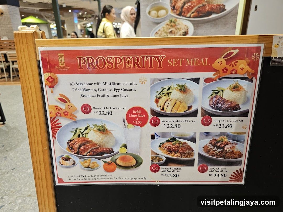 Prosperity Set Meal Menu Board