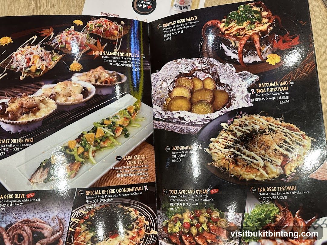 Robataya Menu
