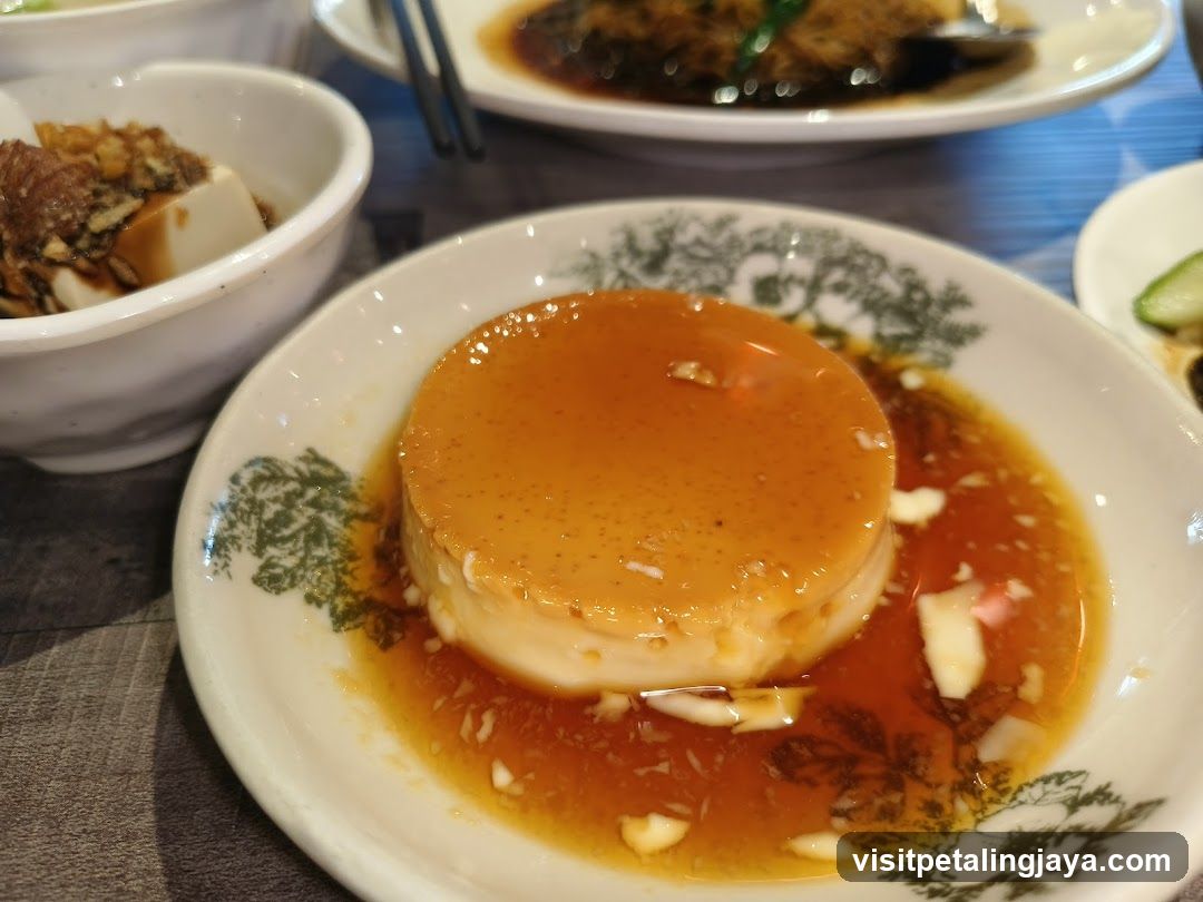 Caramel Flan with Garlic Sauce