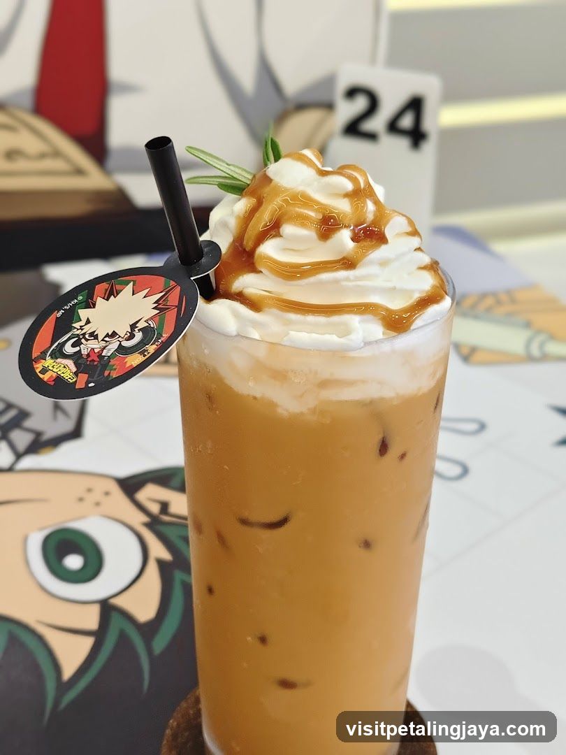 Iced Caramel Latte with Whipped Cream