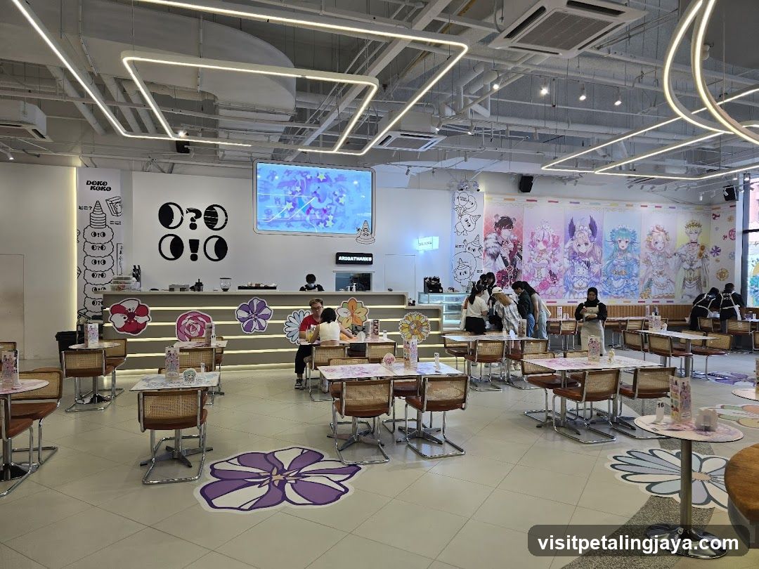 Anime-themed cafe interior