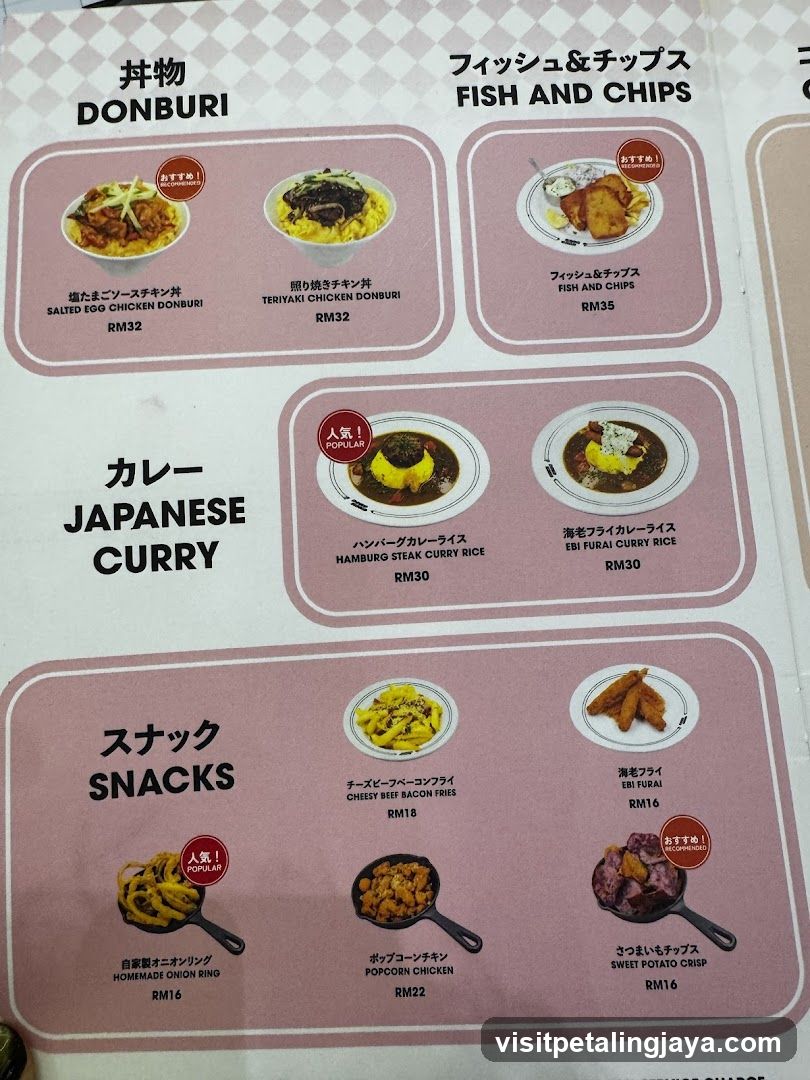 Japanese Restaurant Menu