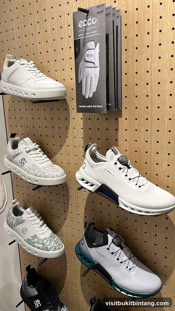 Ecco Golf Shoes and Glove Display