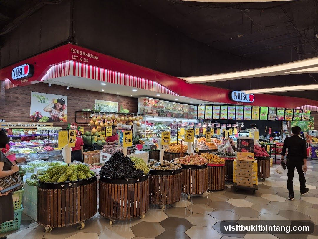 Fruit and Vegetable Section in a Supermarket