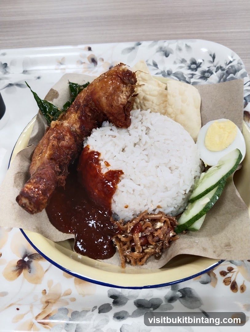 Nasi Lemak with Fried Chicken