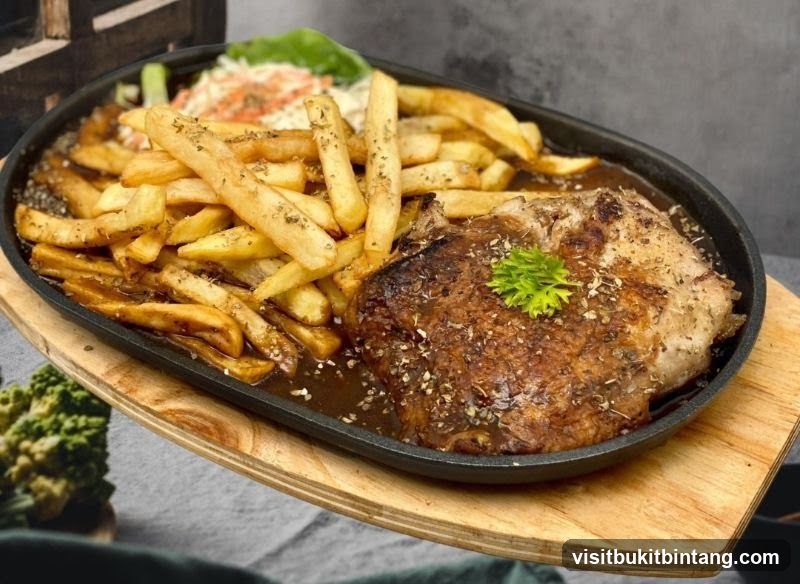 Sizzling Steak and Fries