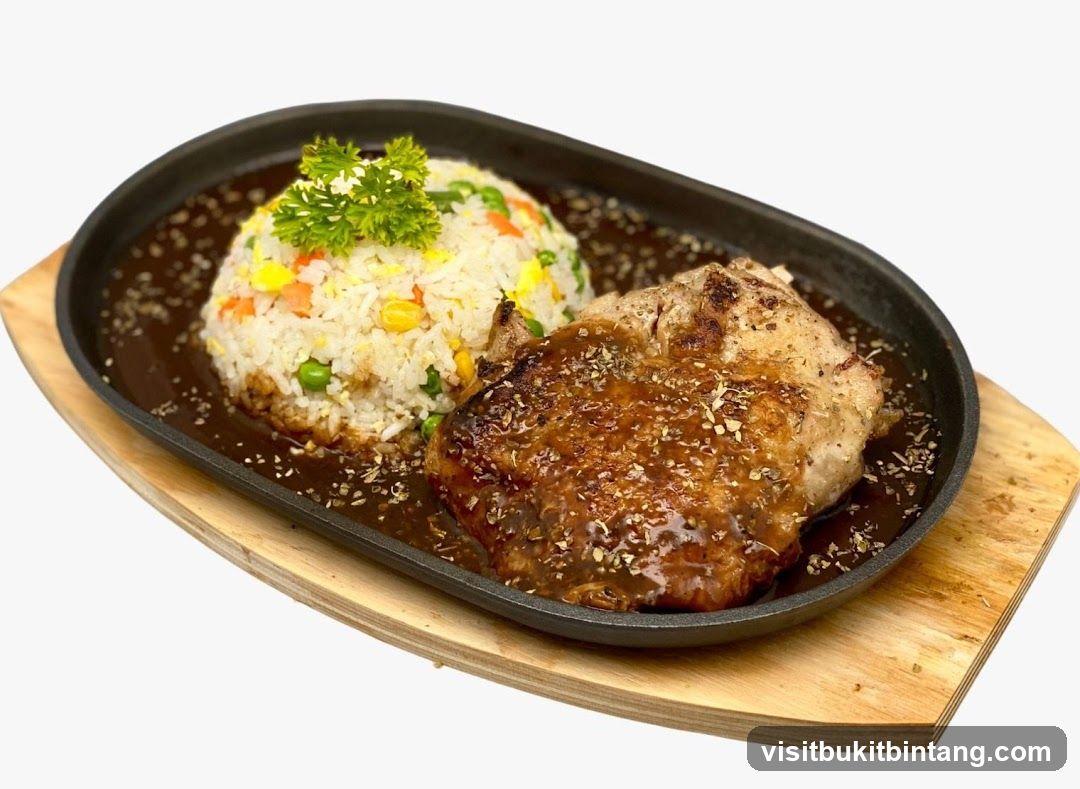 Sizzling Steak and Fried Rice