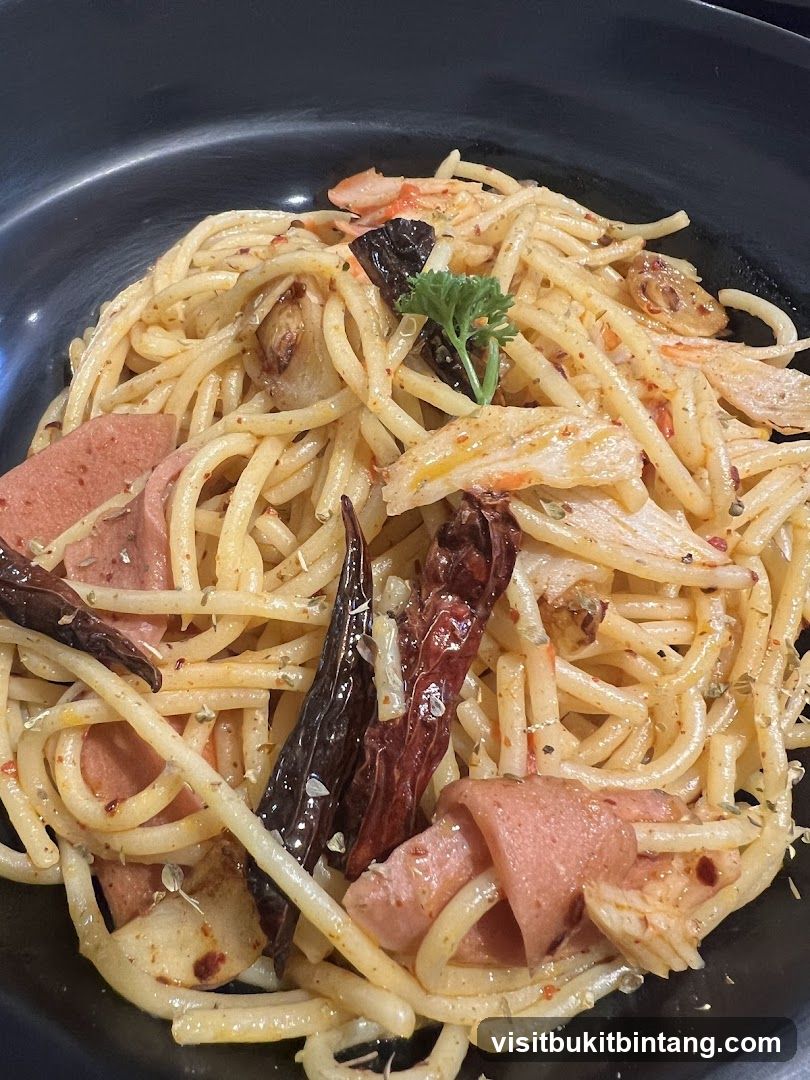 Spaghetti with Sausage and Dried Chilies