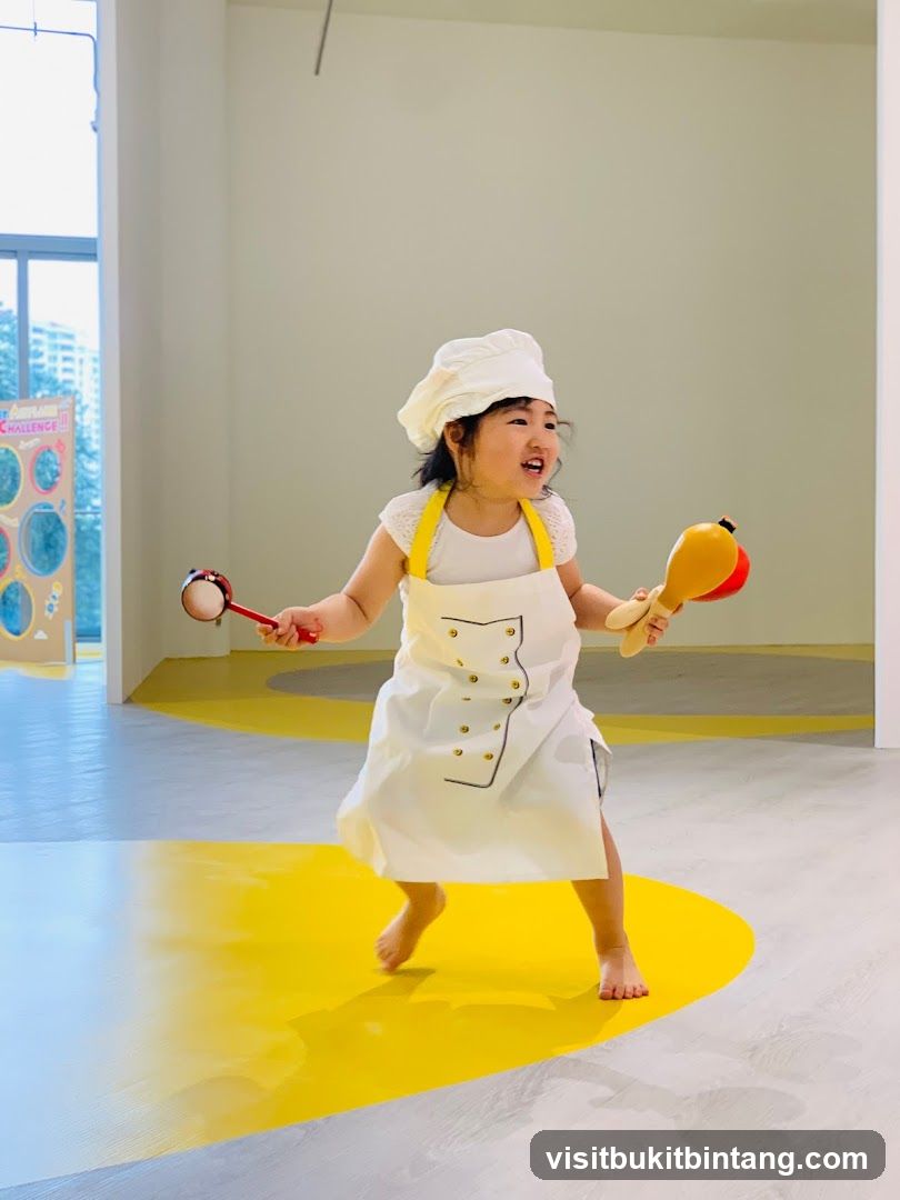 Child Dressed as Chef Playing