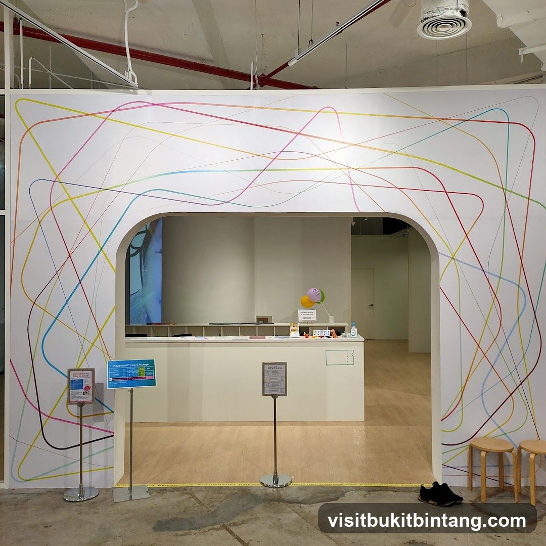 Reception Area with Colorful Wall Art