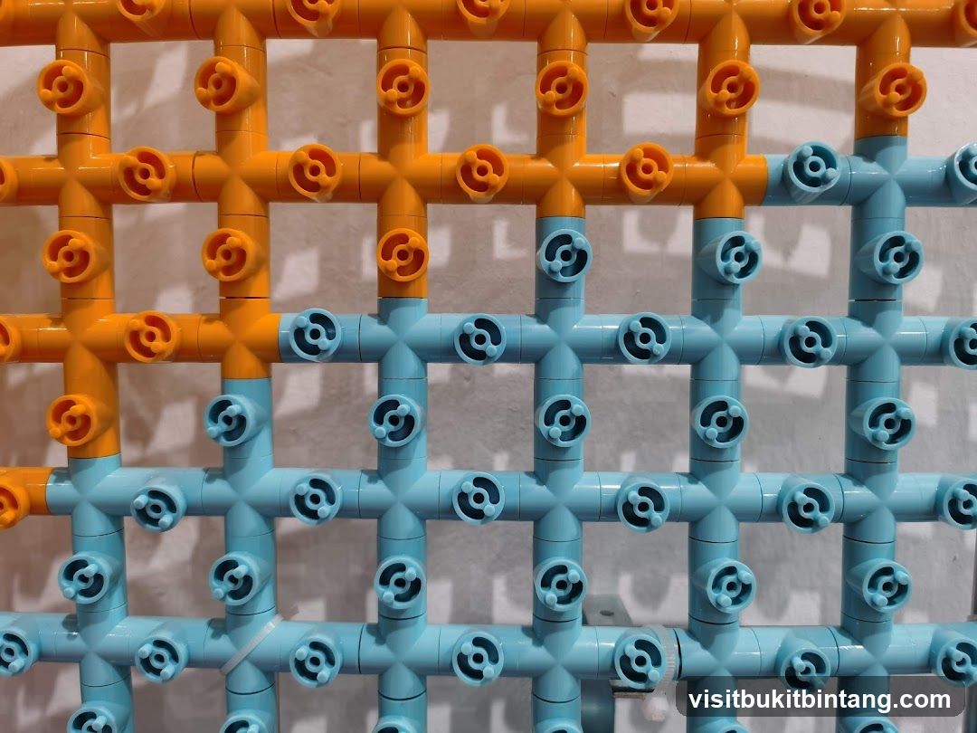 Orange and Blue Interlocking Tubes