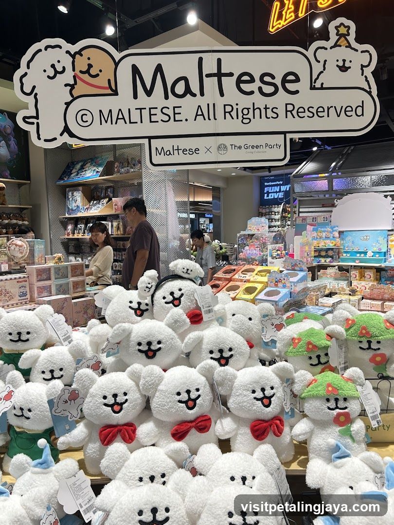 Maltese Plush Toy Display