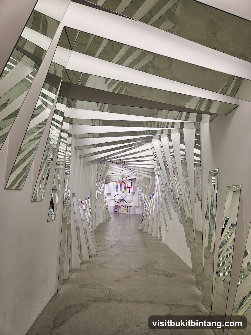Hallway with Mirrored Walls