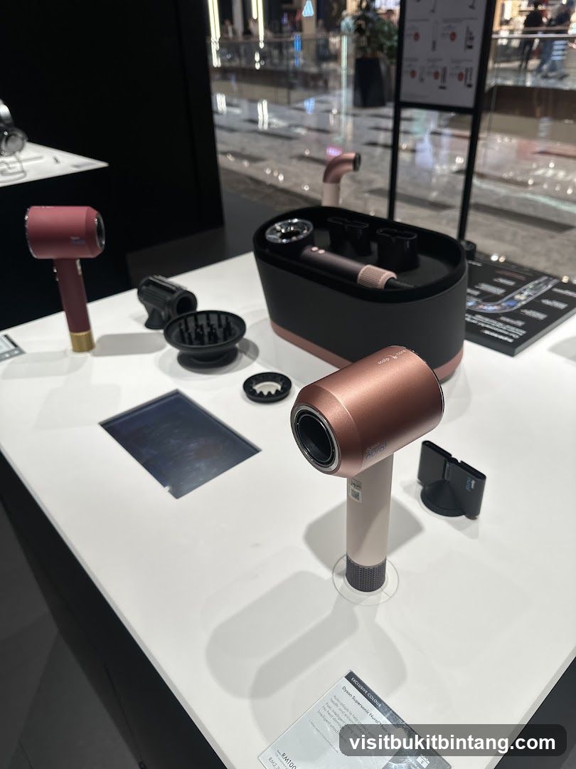 Hair Dryers on Display