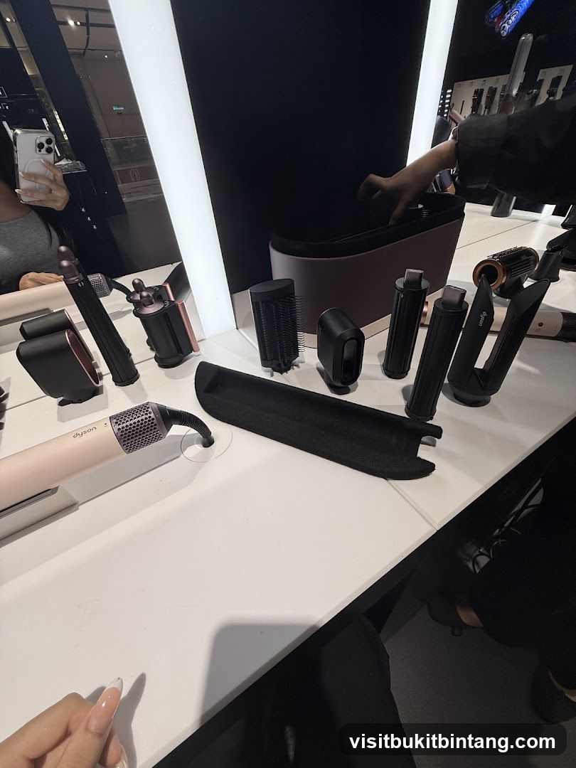 Dyson Hair Styling Tools Display