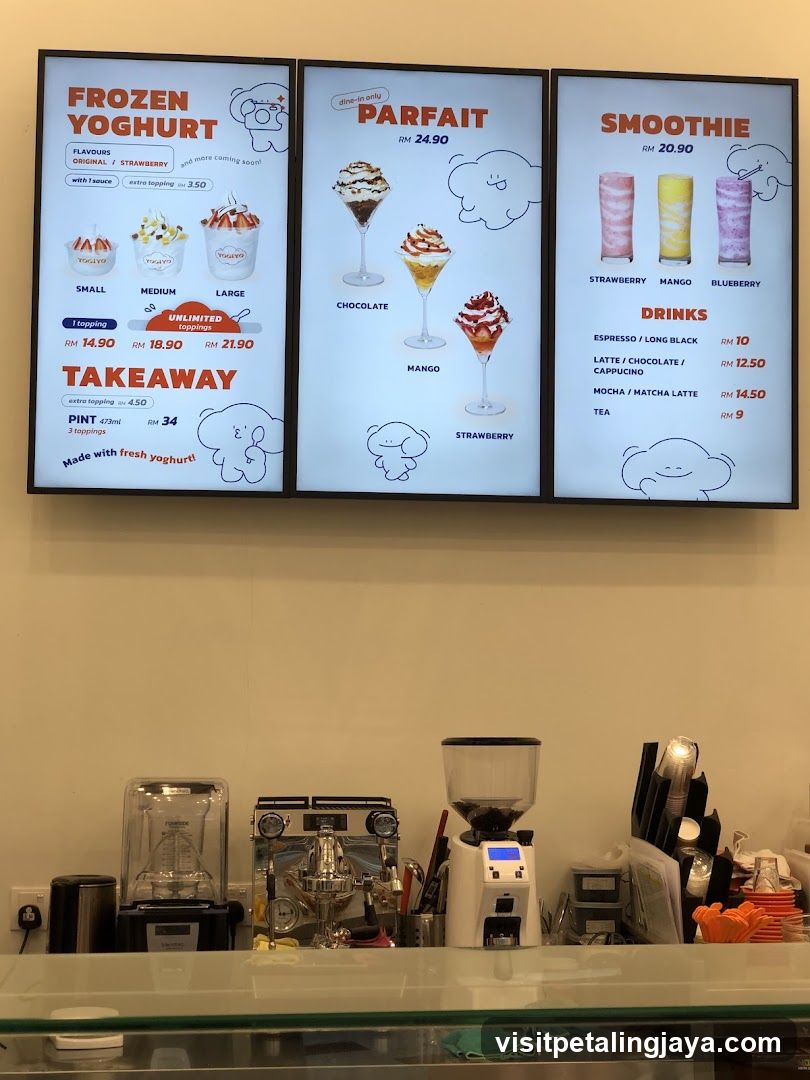 Frozen Yogurt, Parfait & Smoothie Menu Board