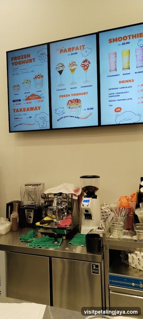 Frozen Yogurt and Smoothie Shop Interior
